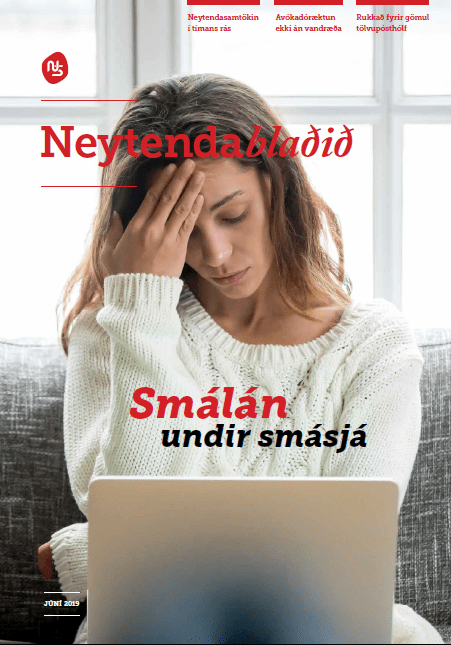 Neytendablaðið forsíða smálán
